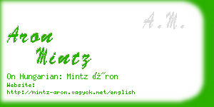 aron mintz business card